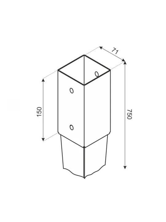 Kotwa wbijana 7x7 cm